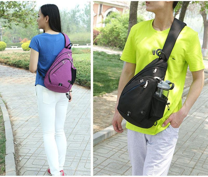 SCIONE Large Capacity Backpack Chest Pack Nylon Zipper Messenger Bags School Modern Shoulder Bag