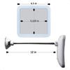 JiBen Square Flexible Gooseneck LED Lighted 10X Magnifying Makeup Mirror Power Locking Suction Cup Bright Diffused Light 360 De