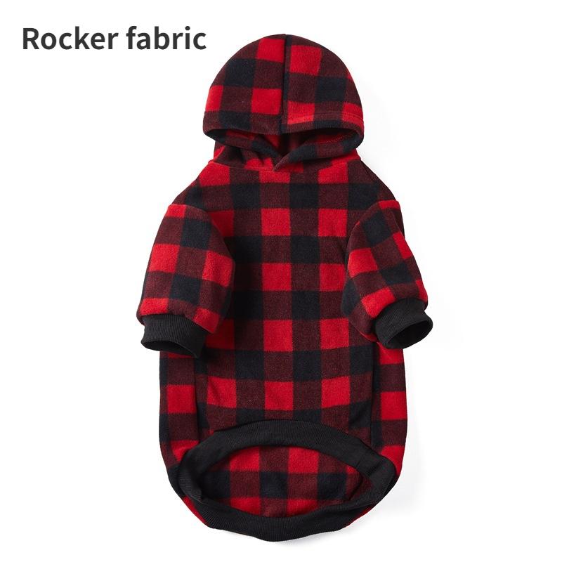 Neue Weihnachten Hund Kleidung Verdickt Plaid Mit Kapuze Mittlere und Große Hunde Haustier Zwei Fuß Sweatshirt