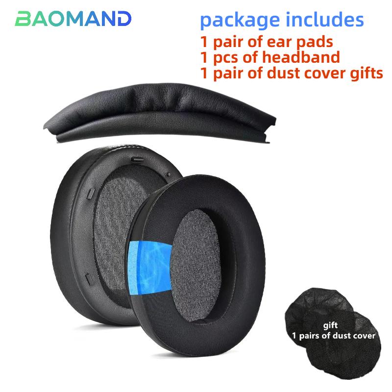 1 Set Replacement Ear Pads Earpads Headband for Sony/Sony WH-XB910N Headphones Memory Foam Ear Cushion Cover