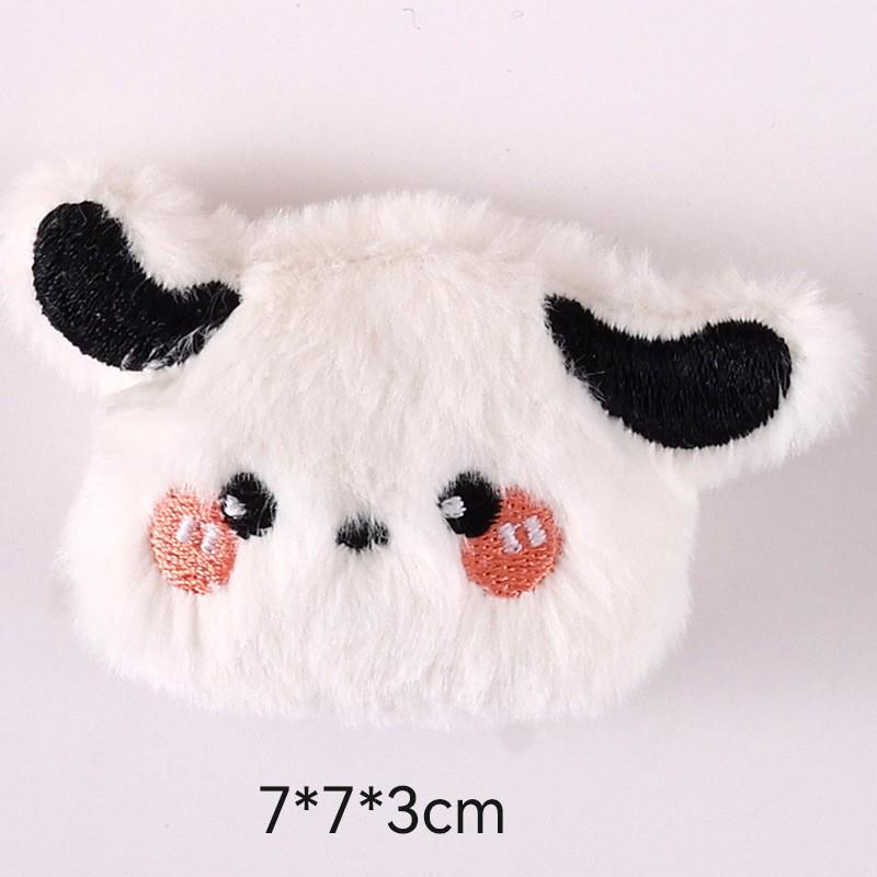 Adorable Plush Bear & Rabbit Brooch Keychain for Kids & Women - Cute Bag or Pin Accessory