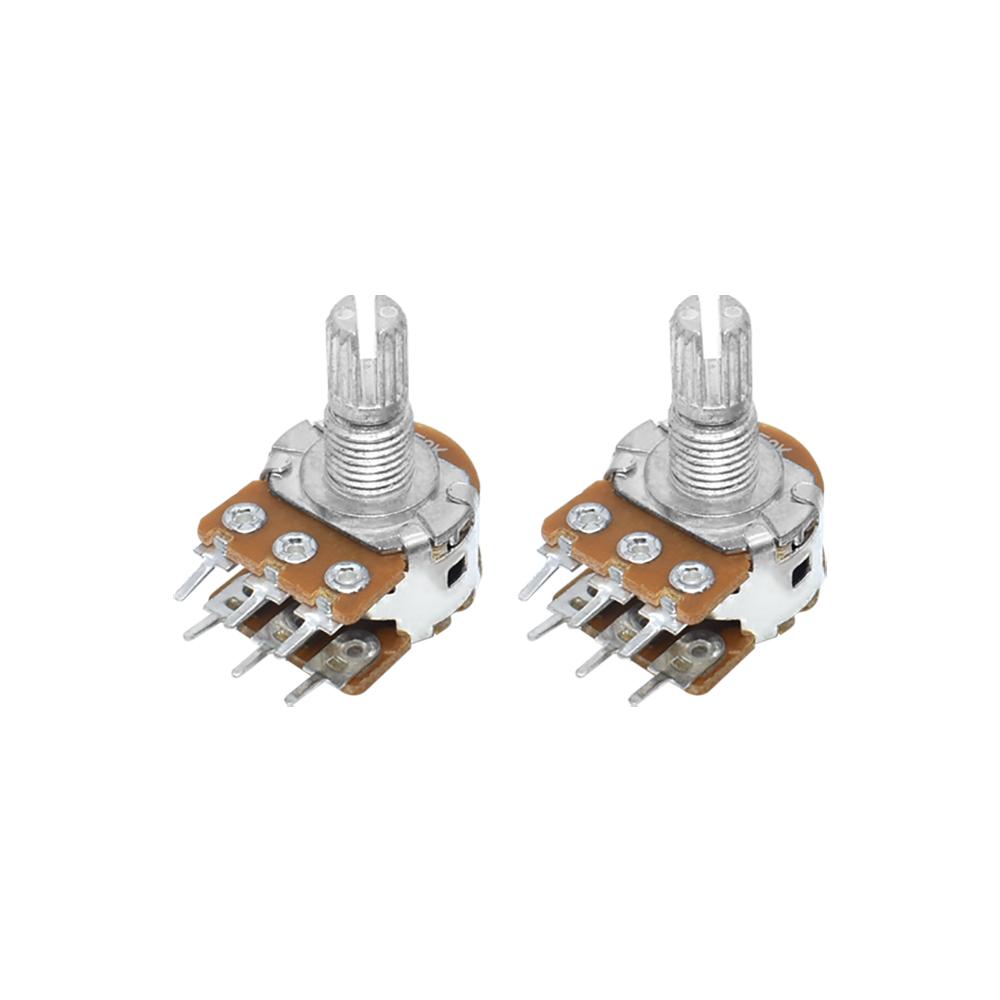 LIZAO 5PCS B1K B2K B5K B10K B20K B50K B100K B500K B1M 6Pin Shaft WH148 Potentiometer 1K 2K 5K 10K 20K 50K 100K 500K 1M