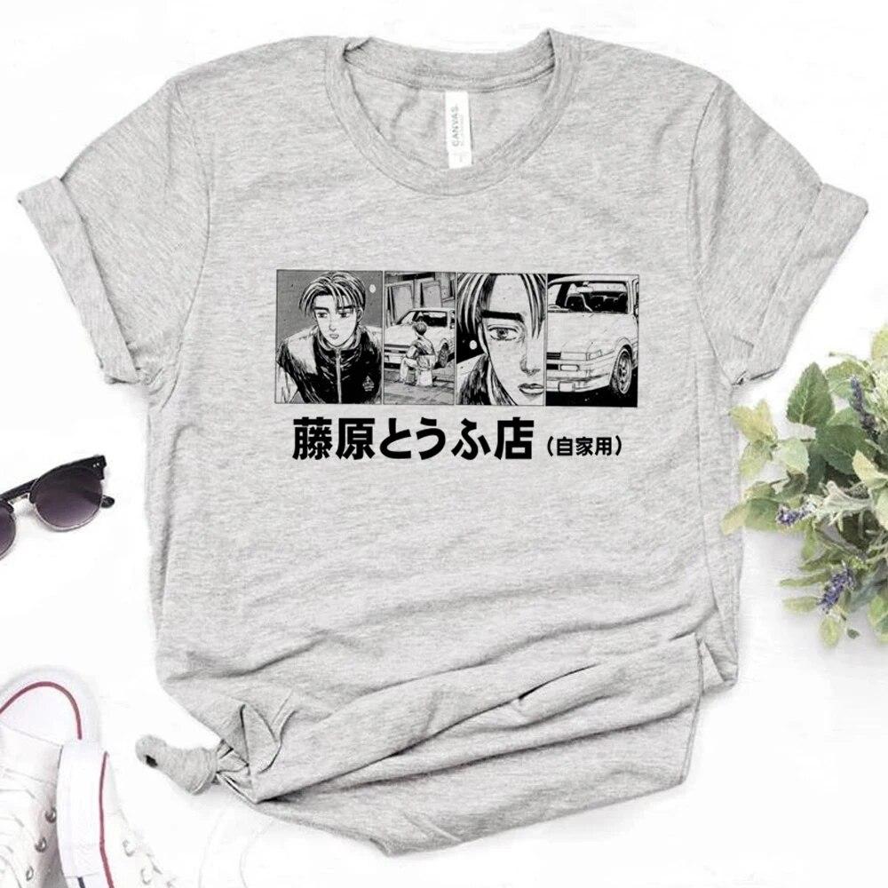 Initial D T-shirts Women Comic Streetwear T Shirt Female Manga Y2k Clothes Unisex