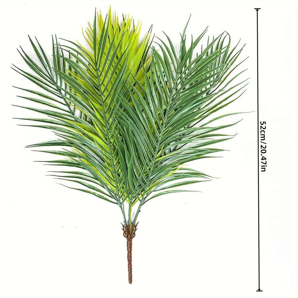 1/4PCS 9-Head Artificial Palm Leaves Palm Tree Decor for Home, Garden, and Office green Indoor/Outdoor Use Decor