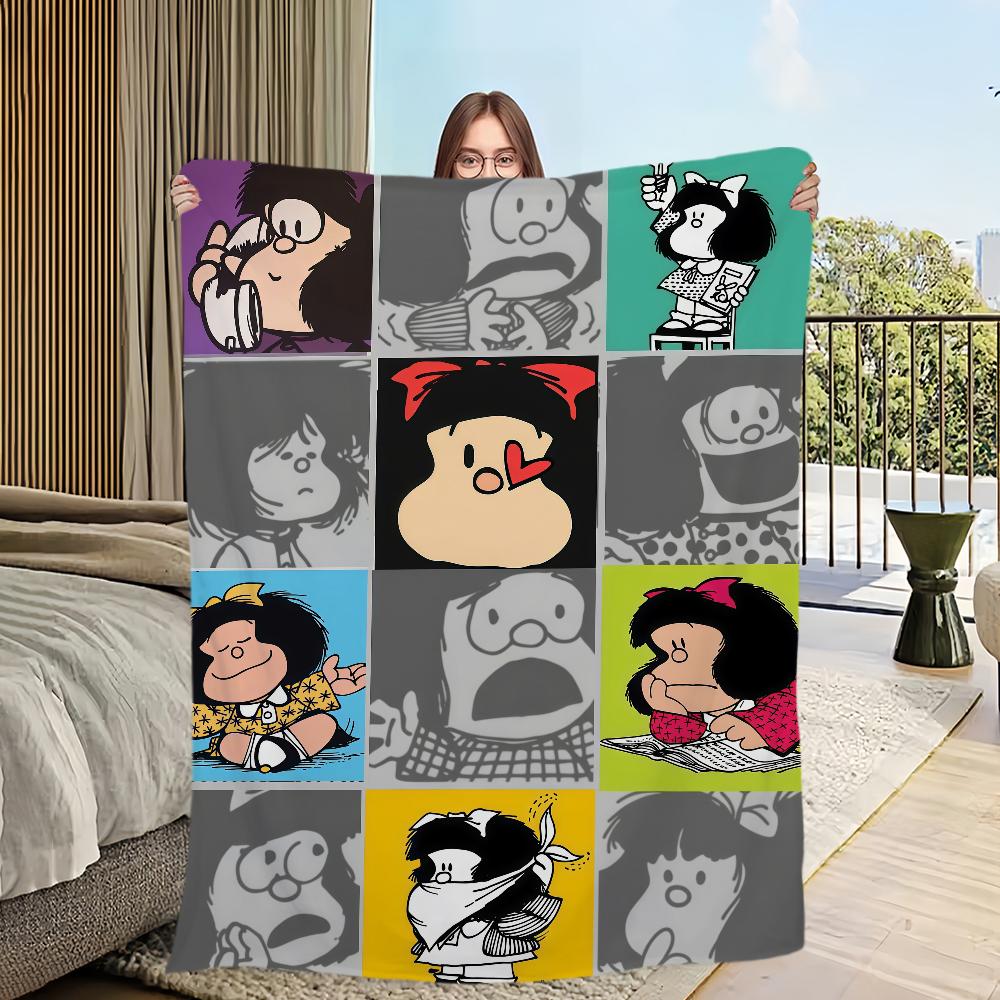 Cartoon Cute M-Mafalda Blanket For Sofa Room Microfiber Bedding Blanket office Travel Gift Home 30x40in