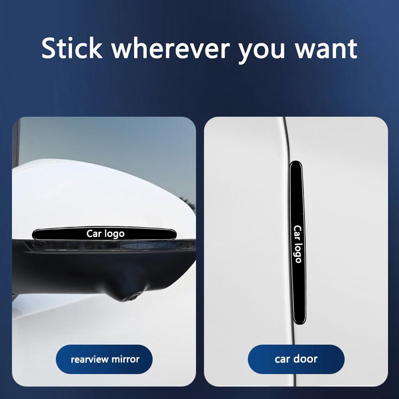 8pcs Car Door Handle Bowl Sticker Anti-collision Protection Strips Decals for Mitsubishi ASX Chaveiro Lancer Outlander Pajero EX