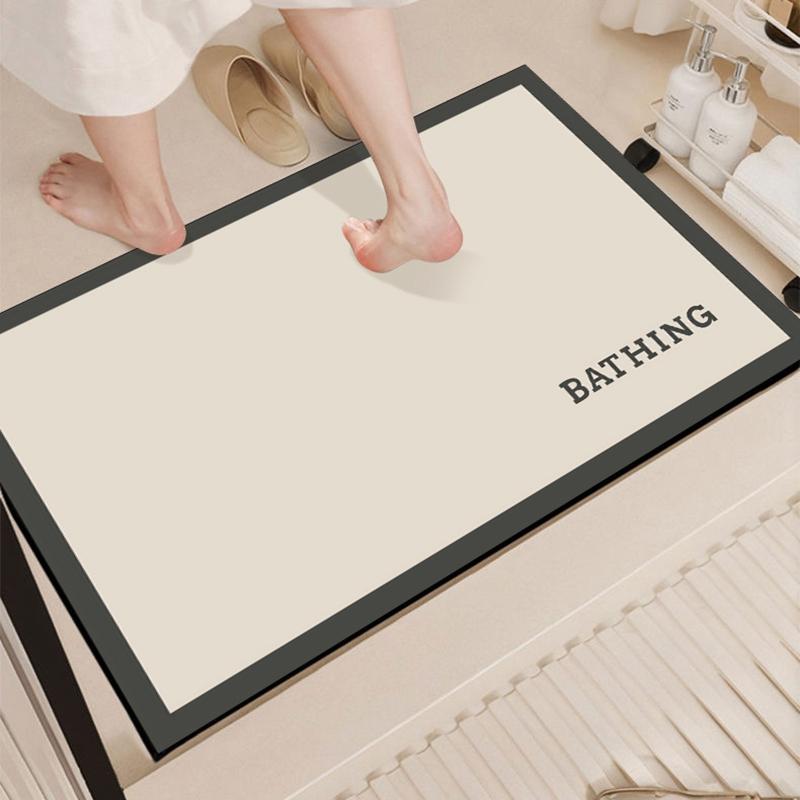 Super Absorbent Bath Mat Quick Drying Bathroom Rug Napa Skin Entrance Doormat Tapis Easy Clean Alfombras Para Bano Toilet Carpet