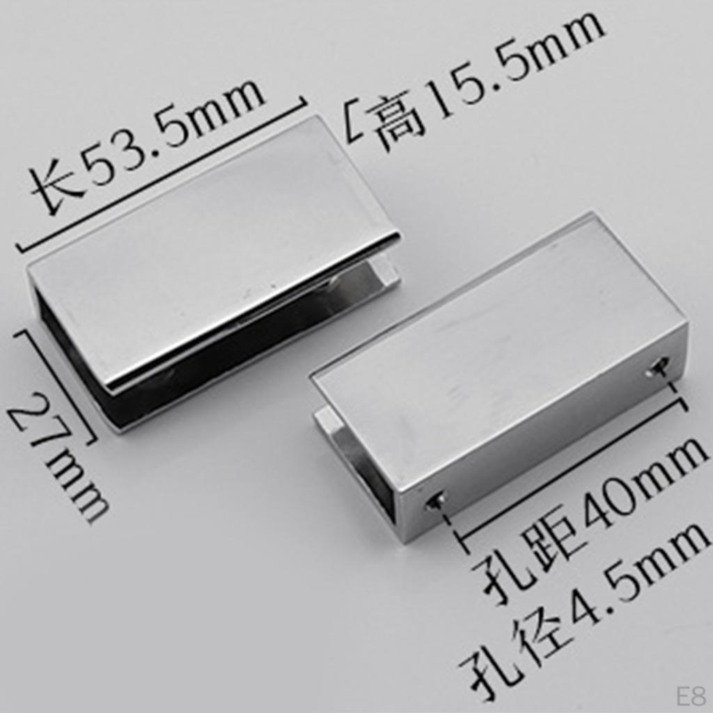 2 Pack Adjustable Glass Support Clamp Zinc Alloy Heavy-duty Bracket