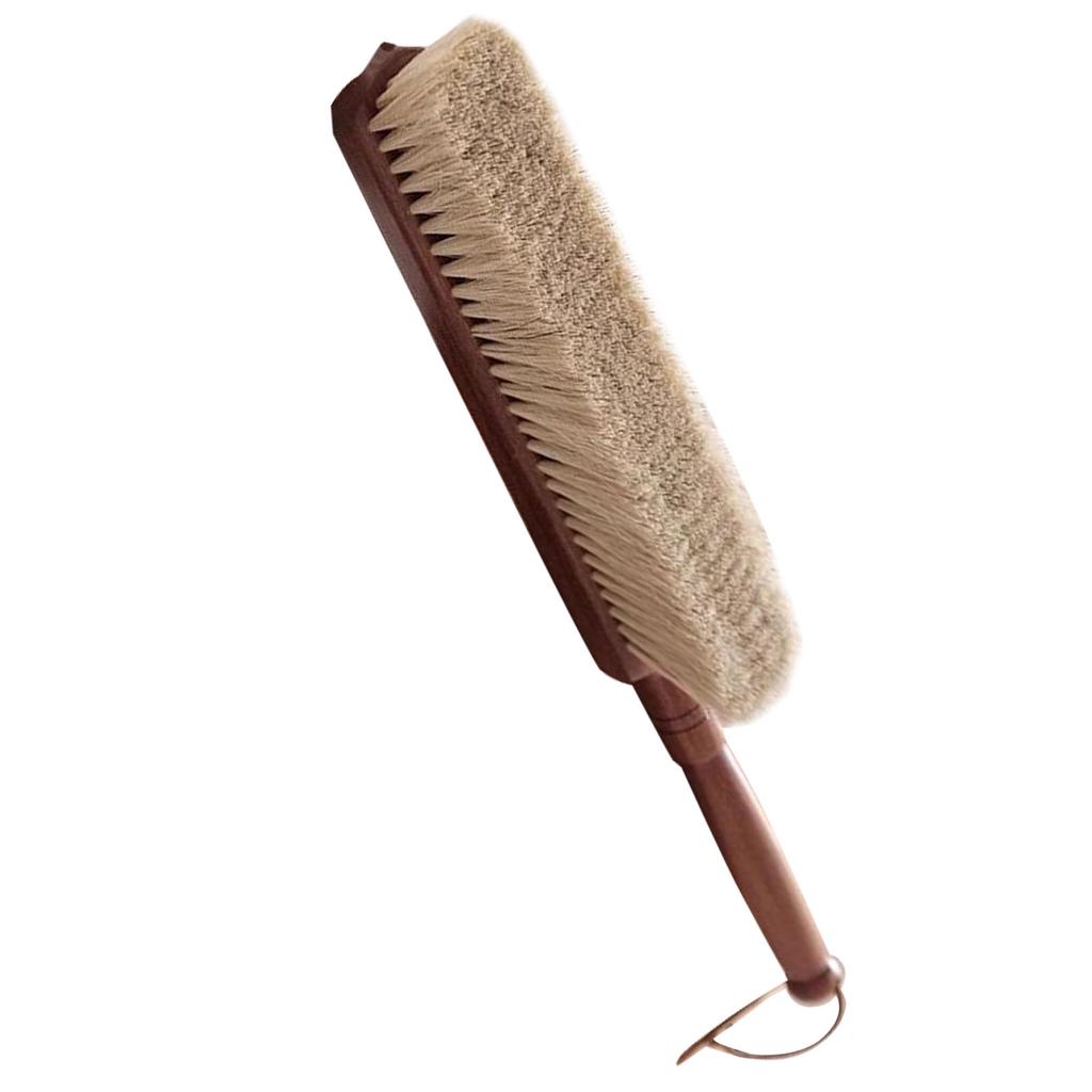 Wooden Dust Brush Soft Dense Hand Broom Brush for Counter Bed Sofa Car Clothes Household Cleaning