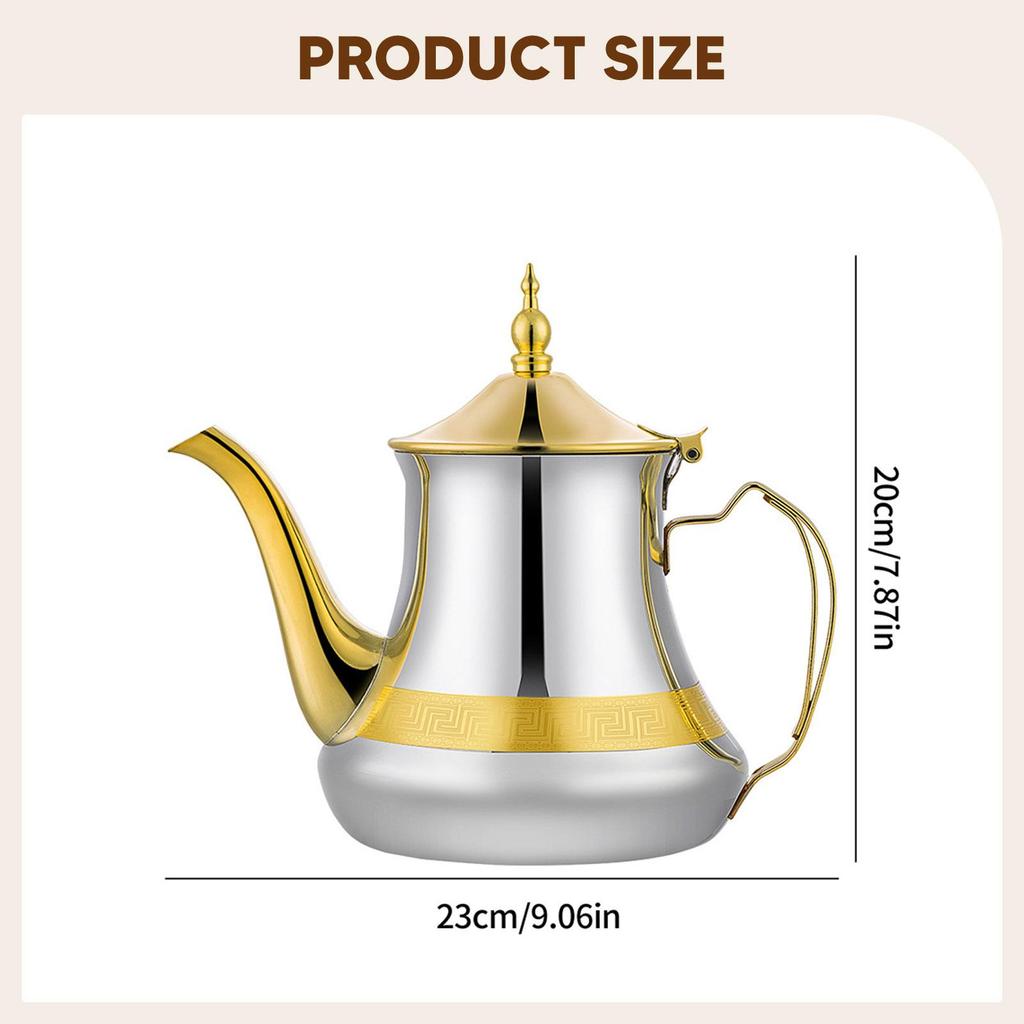 Stainless Steel Teapot Multifunctional Coffee Pot for Home Kitchen Office