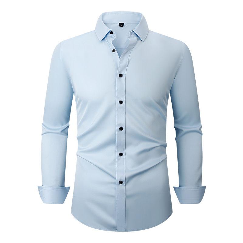 Men’s Wrinkle-Resistant Stretch Long Sleeve Dress Shirt