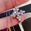 High-End Rhinestone Cross Necklace: Shiny, Light Luxury Pendant for Women, Socialite and Daily Style Clavicle Chain