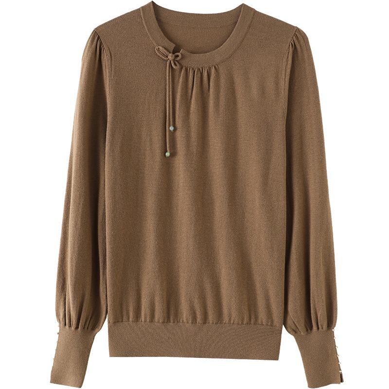 Women's Thin Knitted Bottoming Shirt Spring and Autumn Top Autumn Clothes New Autumn and Winter Sweater