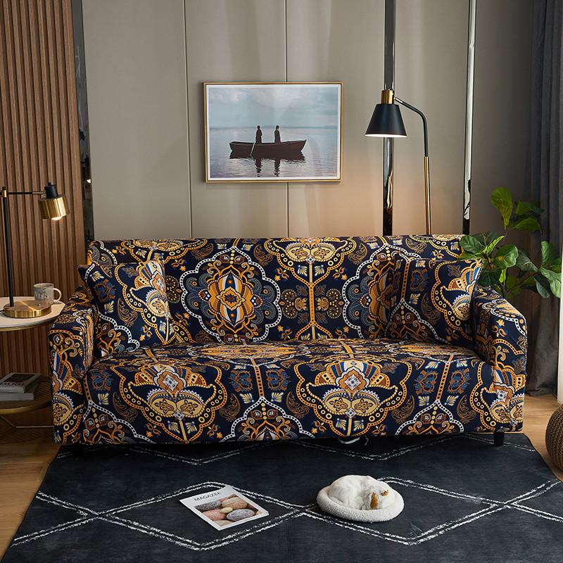 Bohemia Printed Slipcovers Elastic Sofa Covers for Living Room Stretch Couch Chair Cover Sofa Towel Home Decor 1/2/3/4-seat