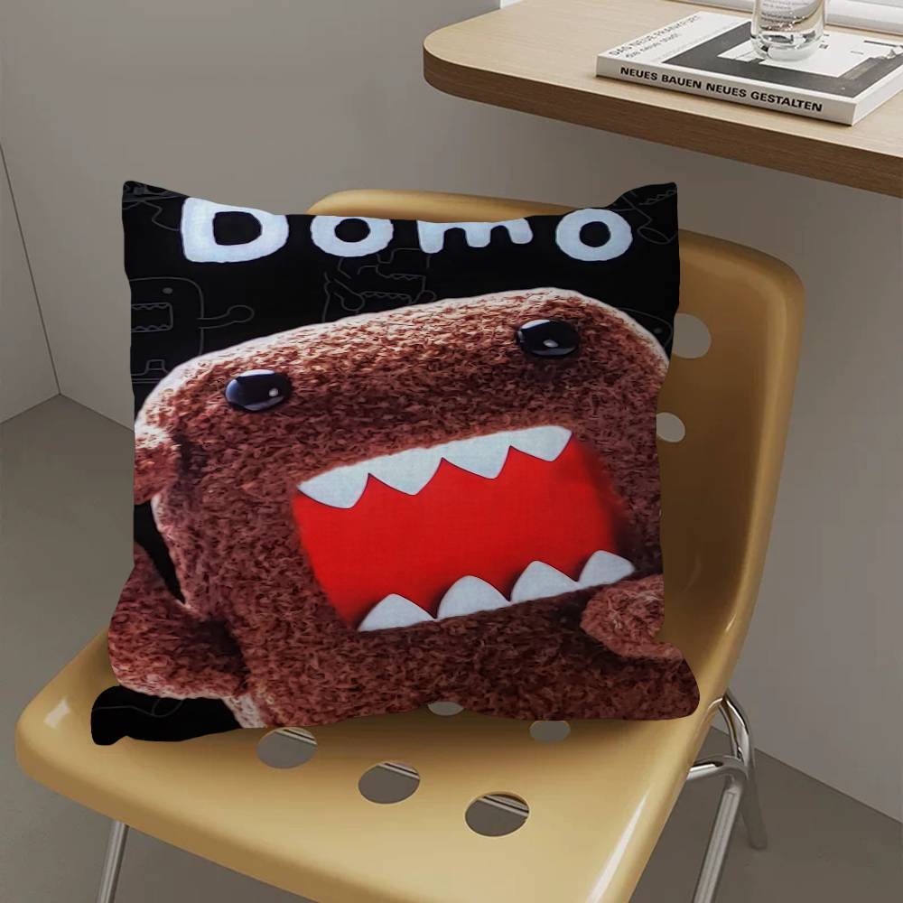 Cute Domo-Kun Pillow Cover Sofa Cushion Cover Home Room Decoration Children Gift