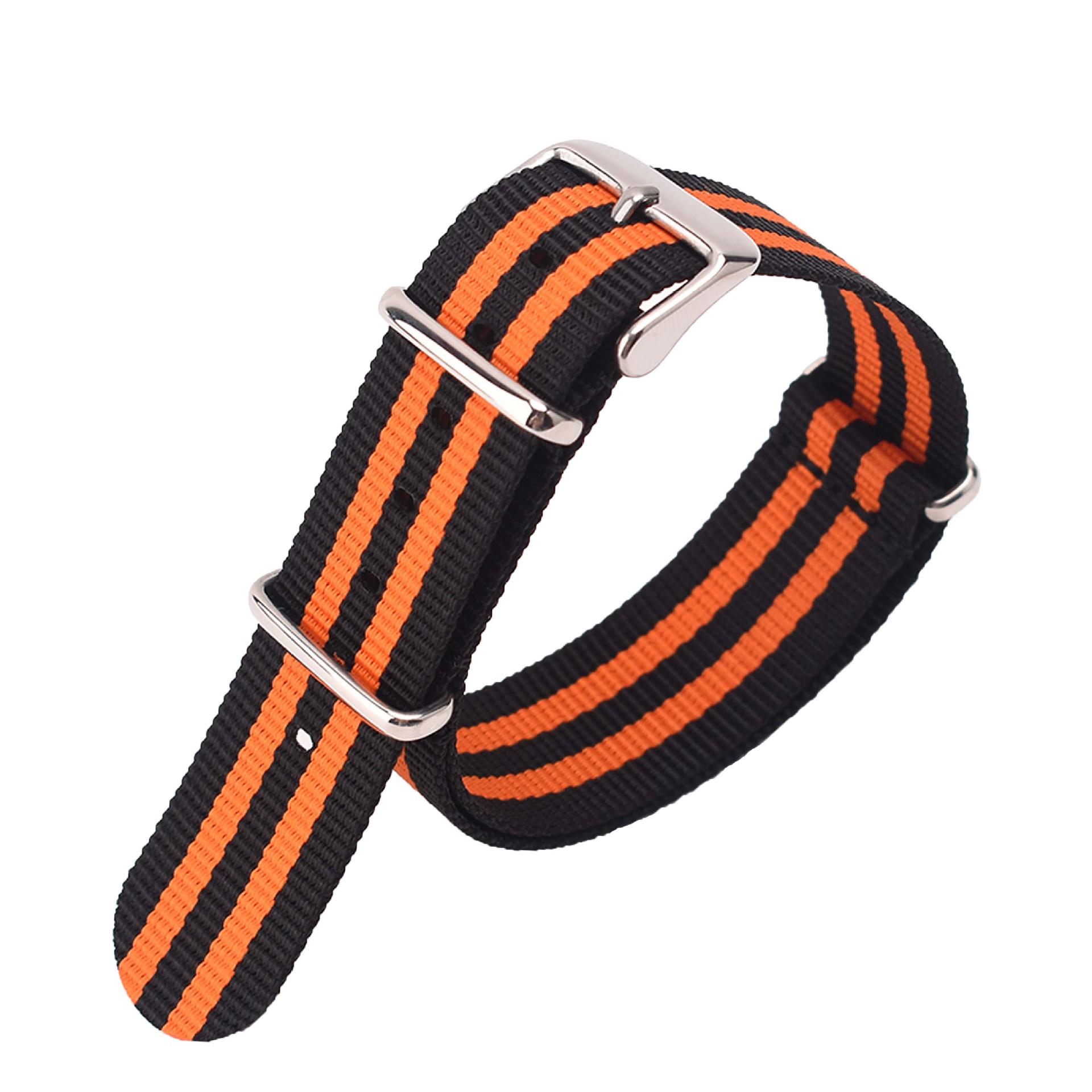 

Nato Nylon Strap, Extended Nylon 20Mm Canvas Watch Strap, Three-Ring Pin Buckle, Breathable Versa Strap 24mm