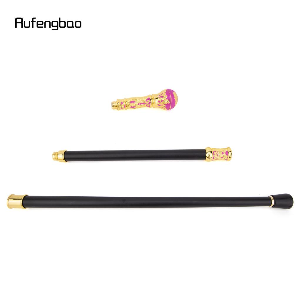 Golden Pink Luxury Round Handle Fashion Stick for Party Decorative Walking Cane Elegant Crosier Knob Walking Stick 93cm