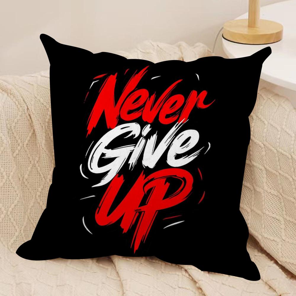 Inspirational Quote Cushion Cover Soft Plush Throw Pillow Cover  DoubleSided Decorative Cushion Case  Sofa Bedroom Home Decor