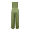 Women's Fashion Casual Flat Shoulder Wrap Chest Wide Leg Casual Jumpsuit