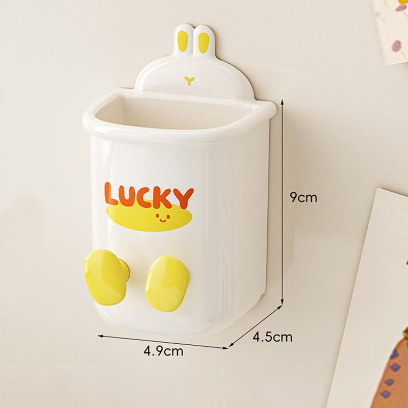 Niedlicher Cartoon Zahnbürstenhalter Zahnbürsten-Aufbewahrungsständer Wandmontiert Badezimmer Elektrische Zahnbürste Zahnpasta Aufbewahrungsbox