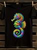 Plus Size Seahorse Ocean T-Shirt Mens Tshirt Womens Tshirts with Letters Print Short Sleeves T-Shirt Casual Street Tee Shirt Top