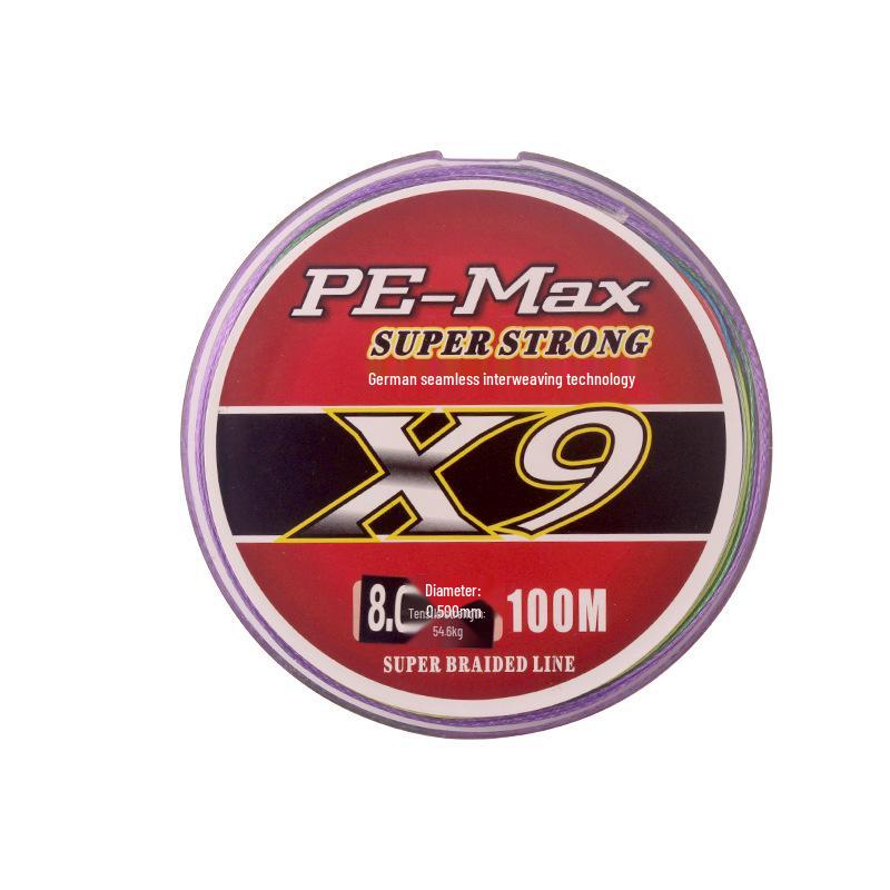 Dyneema PE Braided Fishing Line - 100m, 4/8/9-Strand, Non-Nylon, Sea Fishing Tackle