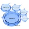 Silicone Stretch Lids Reusable Airtight Fruit Food Wrap Covers 6 Pcs Keeping Fresh Seal Bowl Stretchy Wrap Preservation Cover