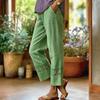 Ladies' Casual Loose Patchwork  Cropped Pants