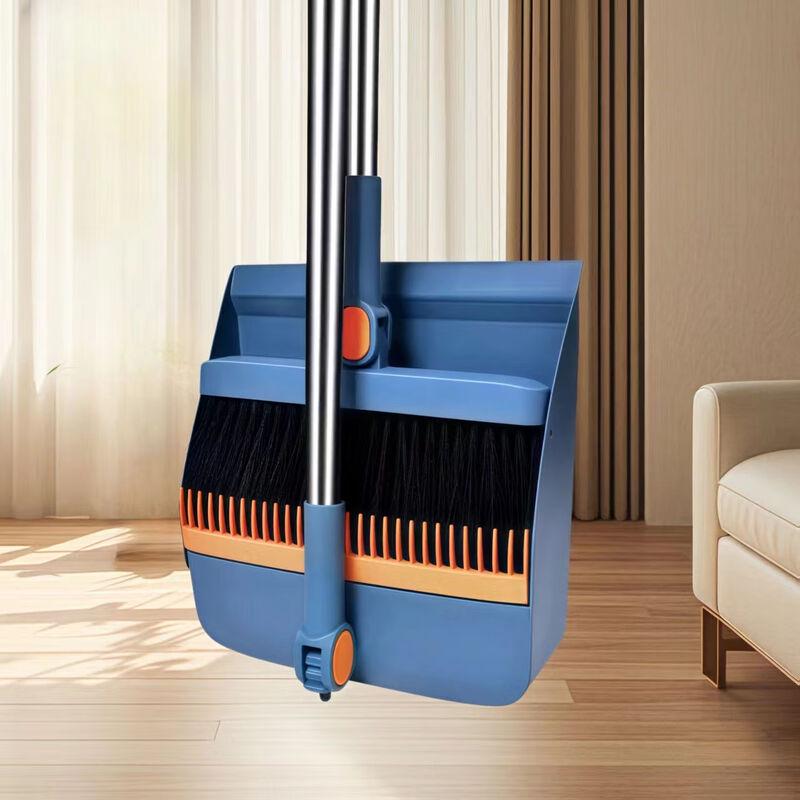 Ally Heavy-Duty Folding Broom and Dustpan Set