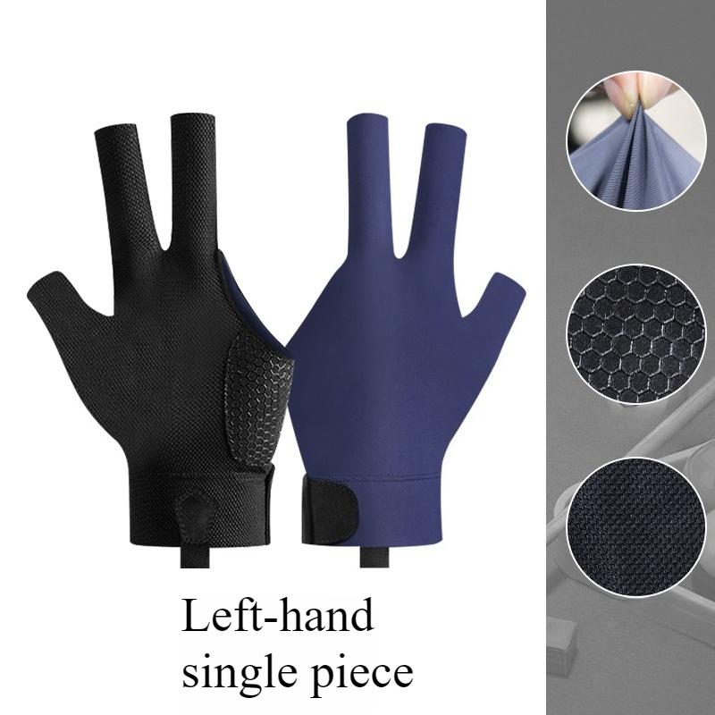 Silicone anti slip and wear-resistant professional billiards gloves, thin three finger gloves, high elasticity billiards gloves