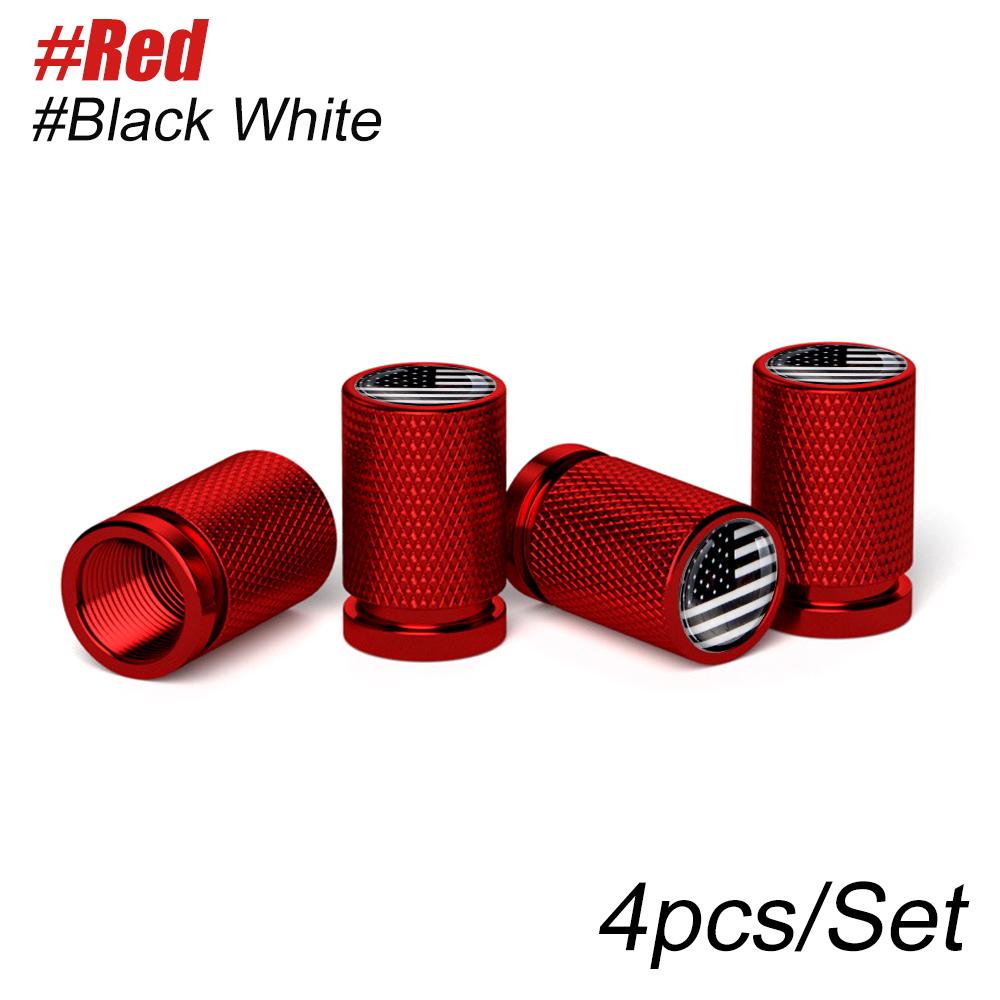 4Pcs America c98 National Flag Car Valve Stem Caps, Universal Tire Valve Stem Caps for Cars, SUVs, Bike, Bicycle, Trucks,Motorcycles