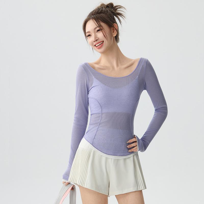Women s Colorblock U-Back Strappy Yoga Cover-Up - Breathable, Thin, Sexy Fitness Wear Small