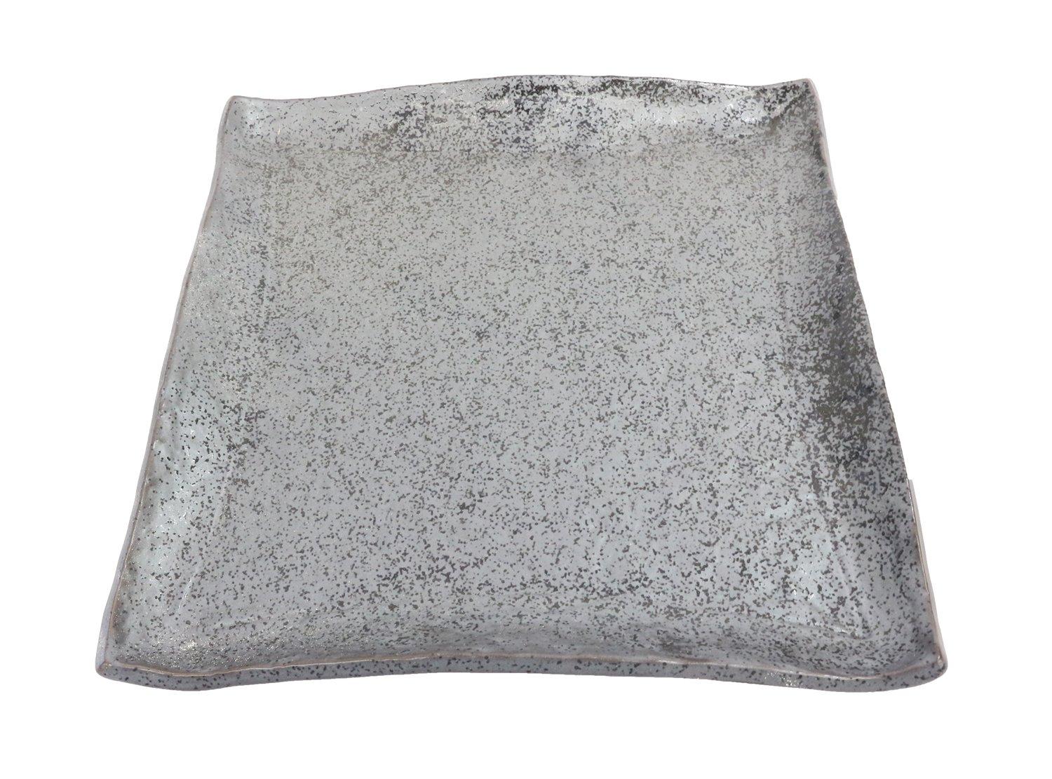 

Mino Ware Japanese Cafe Series [Square Large Plate] Black (Size: 28cm H x 28cm W x 3cm D)