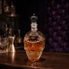 Barware Skull Decanter Whiskey Decanter, 500ml Gothic Glass Bottle with Stopper, Halloween Spirit Dispenser for Home Bar, Creepy Liquor