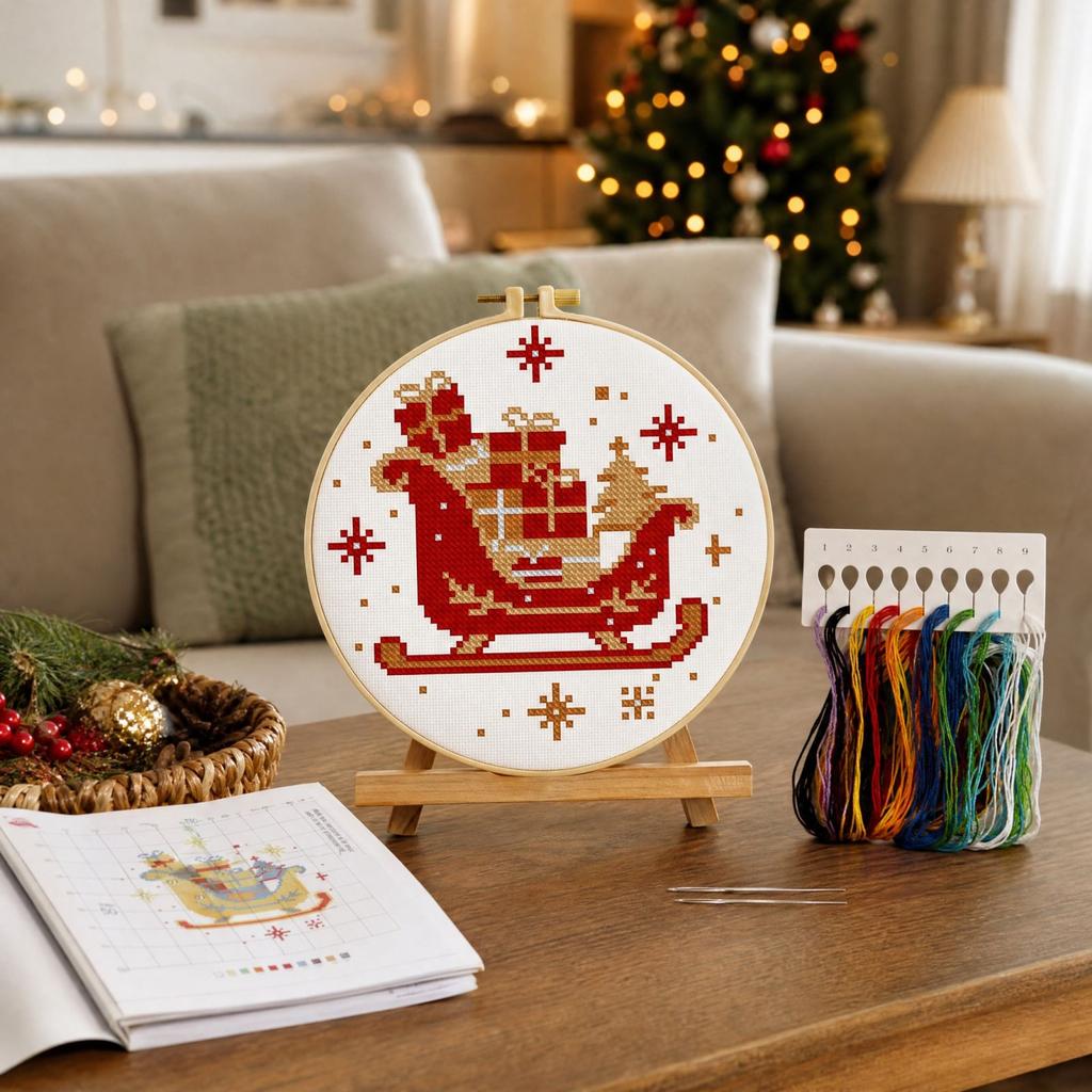 Weihnachtskreuze, Kleine Feiertagsdekoration für den Weihnachtsbaum
