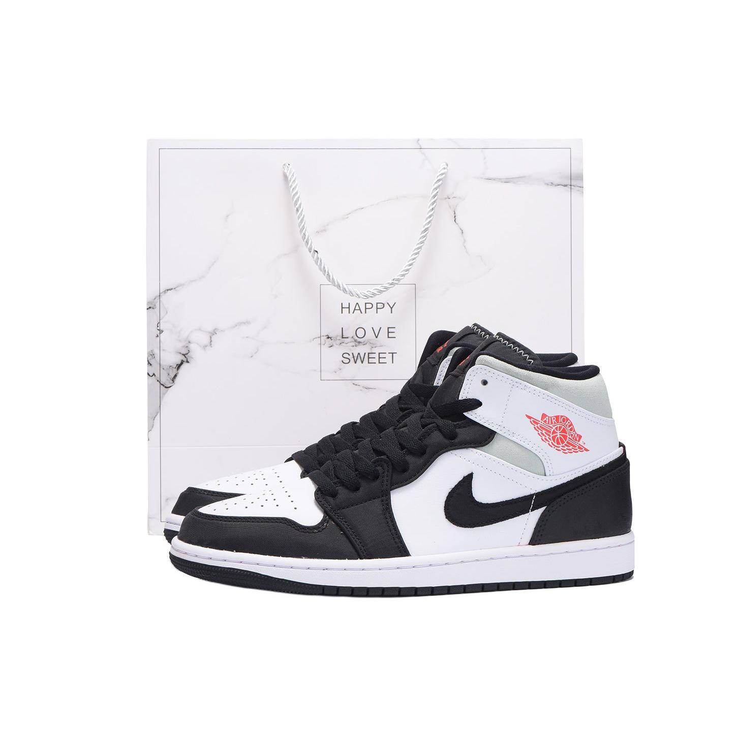 

Jordan Air Jordan 1 Низькі кросівки для баскетболу, стійкі до ковзання та стирання, вінтажні, чоловічі, чорно-білі 852542-100(Team59-SBOX) 42
