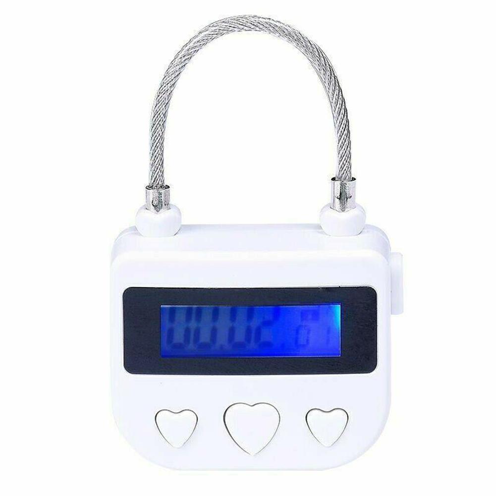 

USB Time Lock Rechargeable Steel Wire Switch Time 5V Charging Voltage 7.3*4.7*2cm Lock Padlock Multifunctional білий