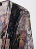 2025 Frühling Damen Europäischer & Amerikanischer Stil Gürtel Bedrucktes Mini-Kleid