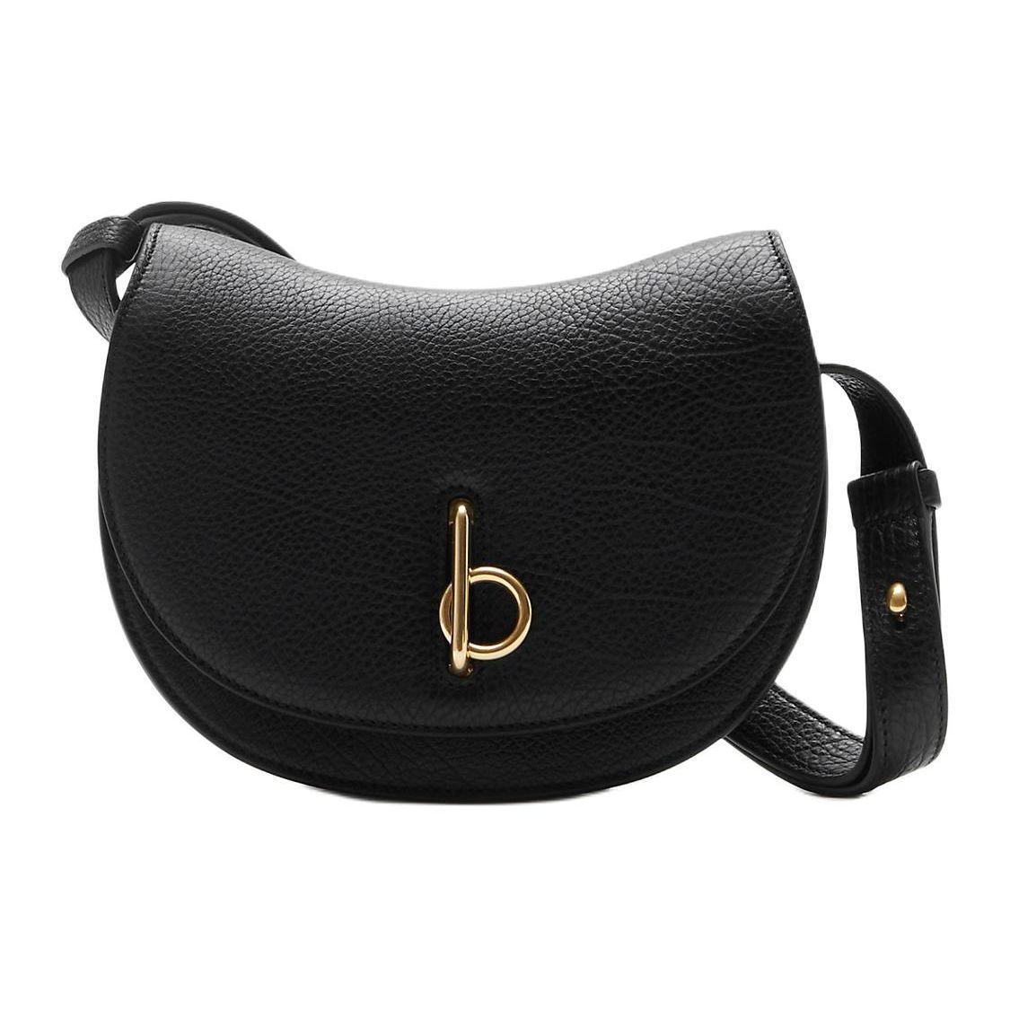 

Burberry Rocking Horse Logo Embossed Adjustable Shoulder Strap Pebbled Calfskin Handheld Crossbody Shoulder Bag Women Handbags Black 80811651 Basic Set (Bag+Dust Bag)
