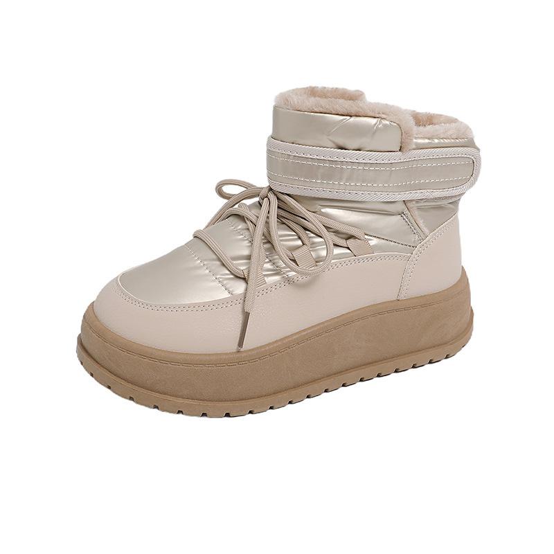 

K cold-proof and warm snow boots winter new waterproof and non-slip piled thickened cotton shoes 40 хакі