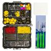 143/145Pcs Carp Fishing Accessories Set with Double-Sided Box Fishing Hook Lure Sleeve Float Swivel Needle Men Carp Fishing Gear