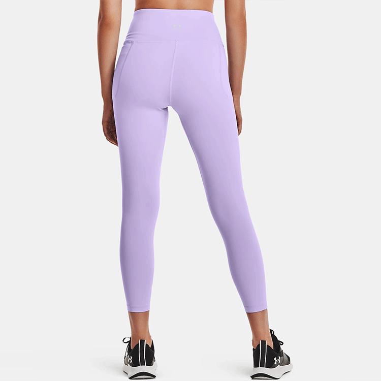 Under Armour Meridian Ankle Solid Color Sports Training Tight Capri Women Bottoms Purple 1369004-532