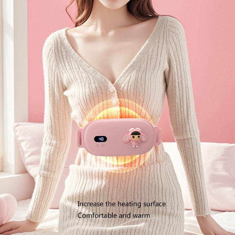 Cordless Heating Pad for Crmps,Electric Waist Belt Device,Fast Heating Pad with 3 Heat Level Back or Belly Heating Pad