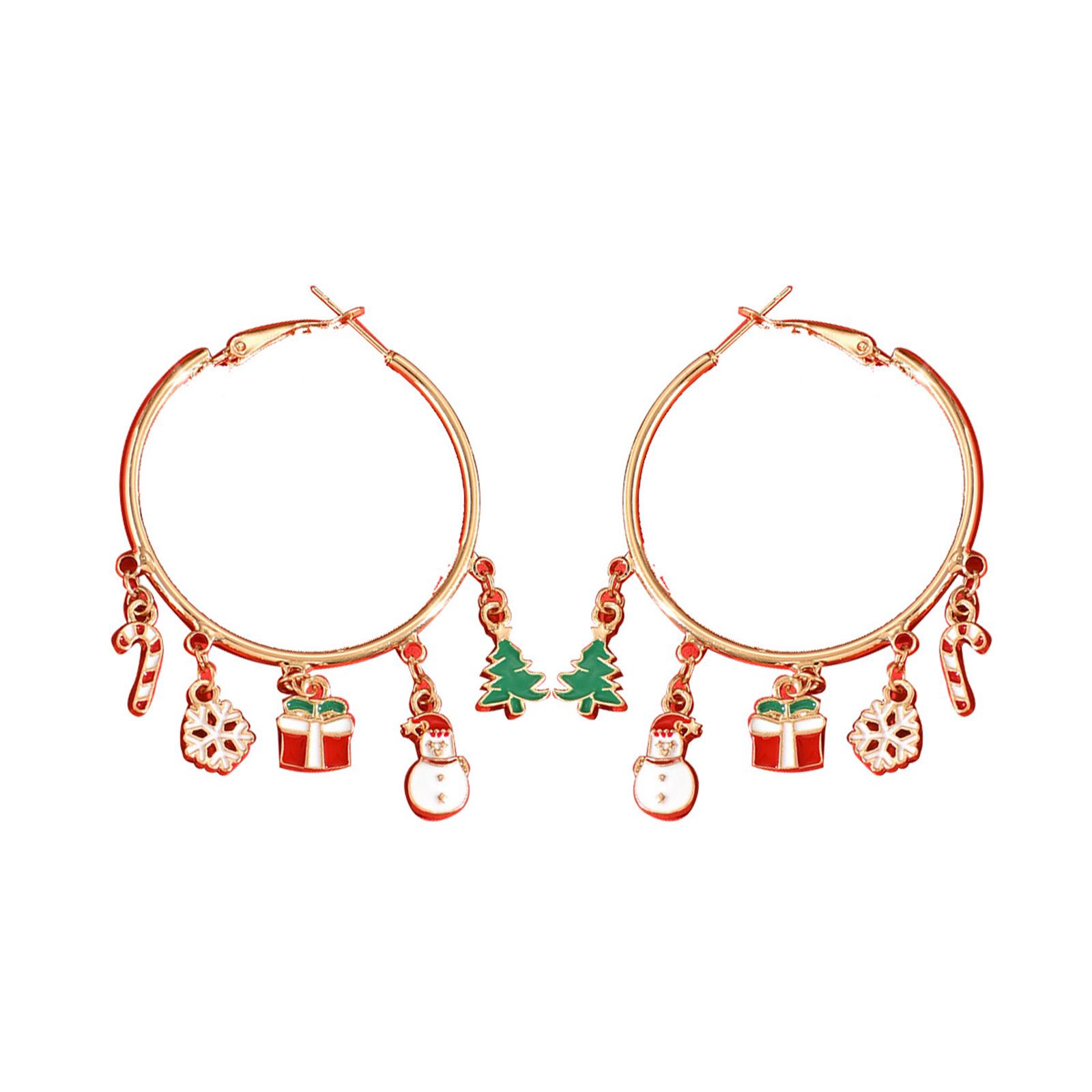 

Christmas Snowman Leaf Earrings for Women Fashion Dangle Drop Earrings Christmas Holiday Party Jewelry Gift