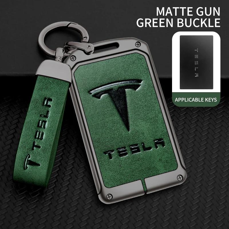 bjzqr4 Zinc Alloy Car Smart NFC Card Key Case Cover Protector Holder Shell For Tesla Model 3 Model S Model X Model Y Auto Accessories