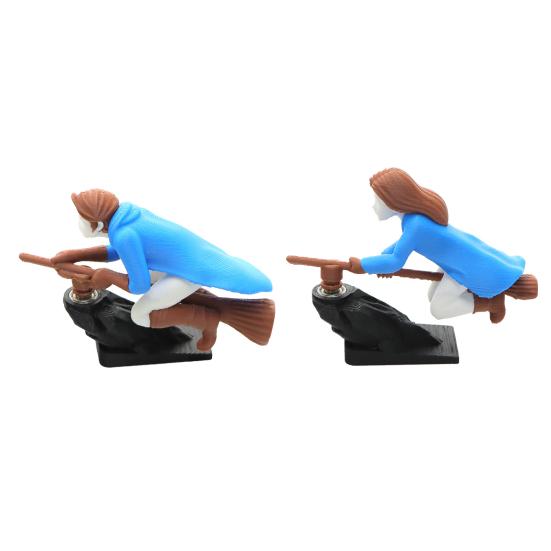 2 szt. Ozdoba na deskę rozdzielczą Drift Latająca miotła Dekoracja samochodowa Zabawka Czarodziej Sorcerer na deskę rozdzielczą z płynnym ruchem Wnętrze samochodu