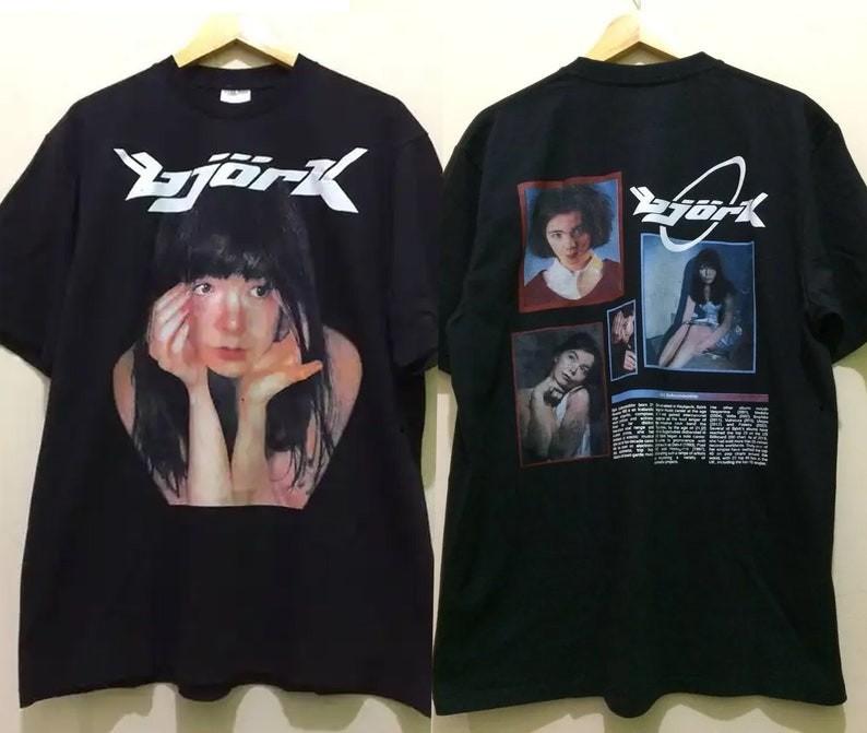 Bjork Retro Style Graphic T-Shirt Vtg 90s Björk Tour Concert Shirt Bjork Tour M