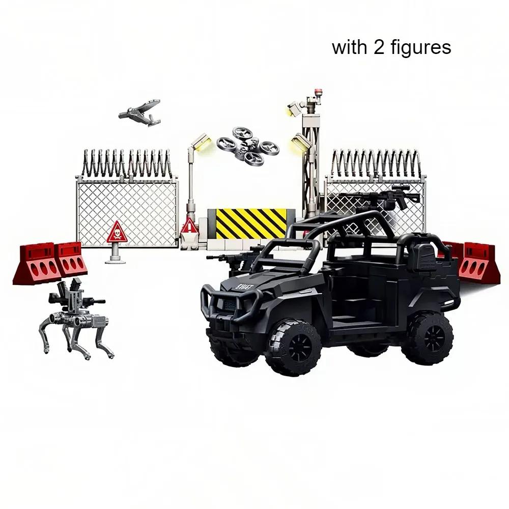 Creative Dongfeng Warrior Special Police Building Blocks, City DIY Police Disposal Team Set Educational Assembly Toy 8+