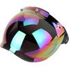 3 Snap Bubble Motorcycle Helmet Visor Face,3 Snap Visor Flip Open Face Bell Bubble Antifog 3/4 Up Adapter Lens Helmets,Motorcycle Retro 3 snap Sun