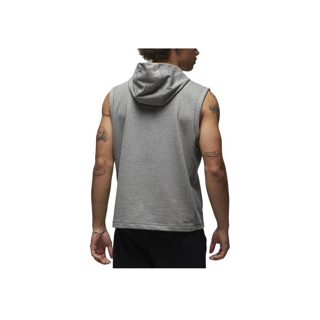 Jordan Pánské topy Pletená vesta s kapucí a logem, rychleschnoucí, bez rukávů, karbonově šedá DZ0572-091